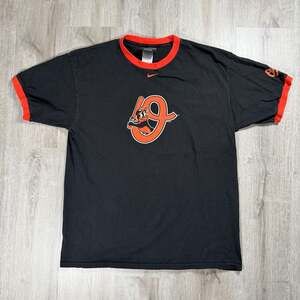 Vintage 2005 Nike Baltimore Orioles Cooperstown Collection Ringer T-Shirt Large